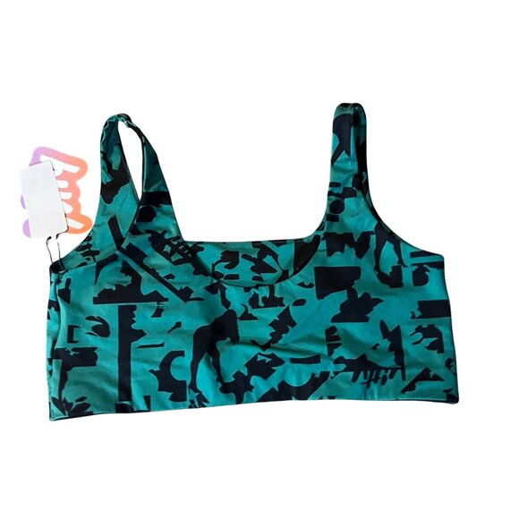 Yitty Sports Bralette Womens XL New Green Black Pullover Stretch Comfort - Picture 4 of 16